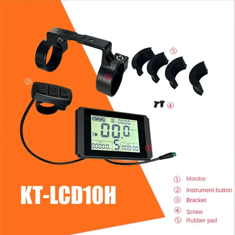 

Oct.529 KT-LCD10H Display Ebike Meter with 5Pins SM Plug 24V/36V/48V for KT Controller Kit Ebike Parts