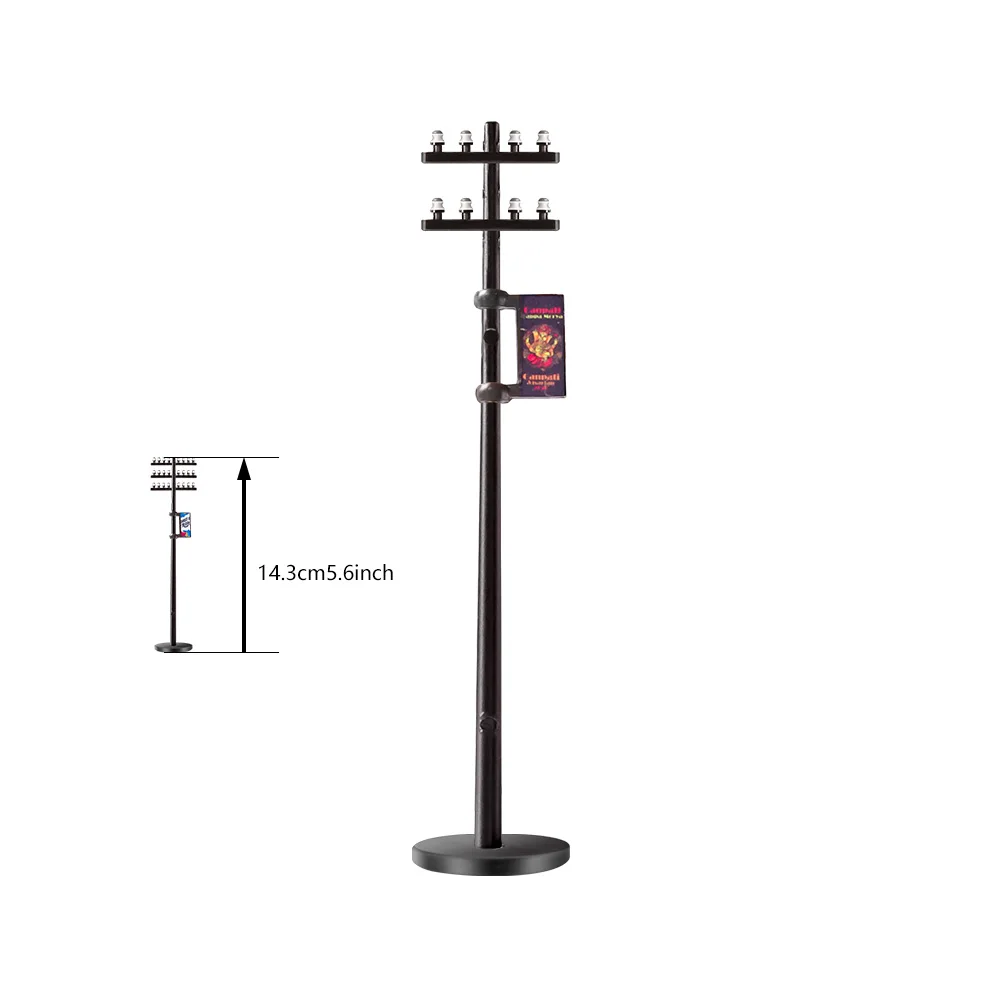 3PCS/Set Mini Electric Pole Models for Outdoor Railway War Game Diorama HO 1/42 100 Scale Micro Landscape Layout Materials Toys