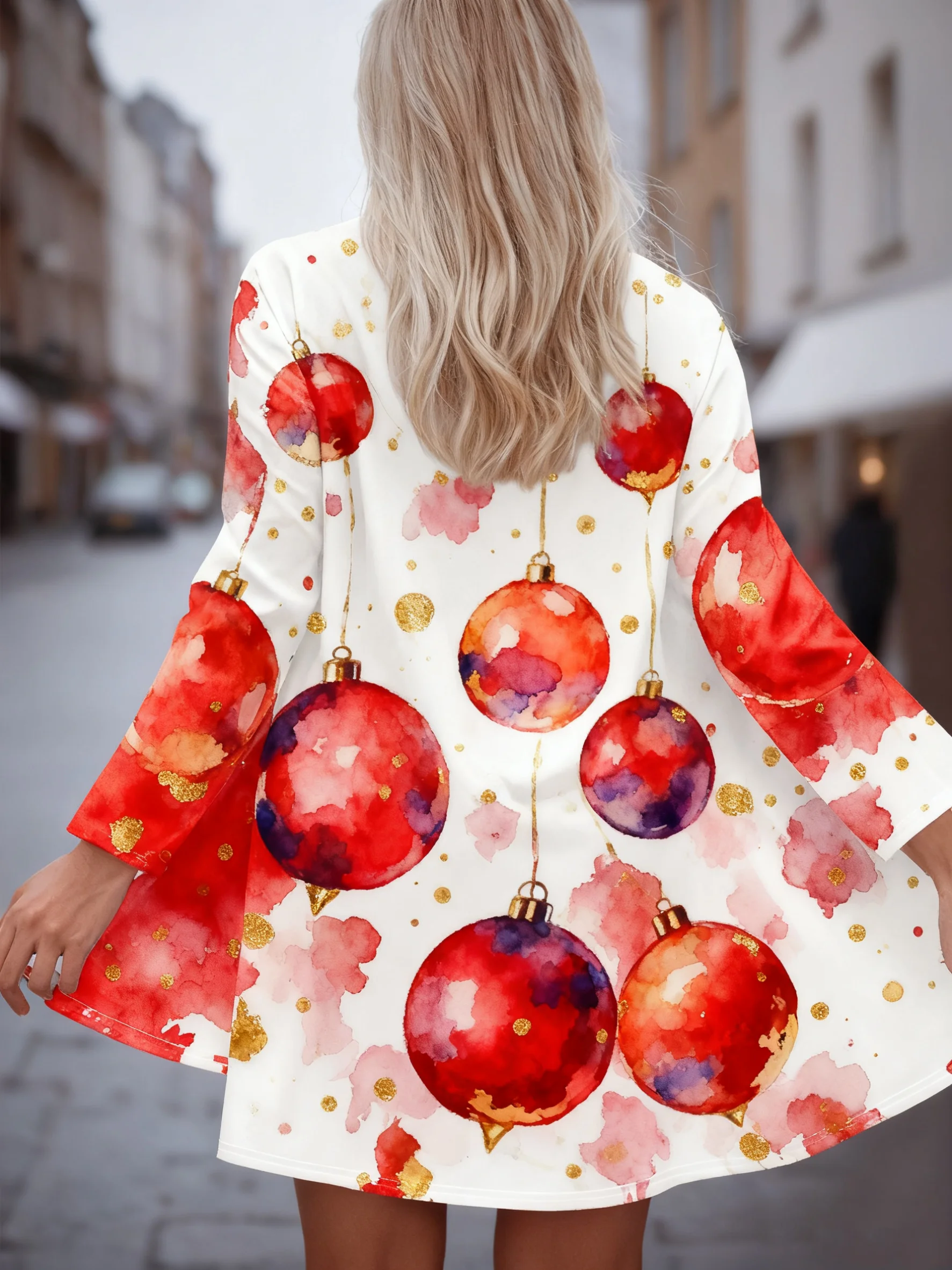 เสื้อคลุมผู้หญิงปี 2025 พิมพ์ลาย 3 มิติ ของขวัญคริสต์มาส เสื้อยืดแขนยาวลำลอง เสื้อคลุมคาร์ดิแกนน้ำหนักเบา ชุดสำหรับงานปาร์ตี้คริสต์มาส ฤดูใบไม้ผลิ ฤดูใบไม้ร่วง