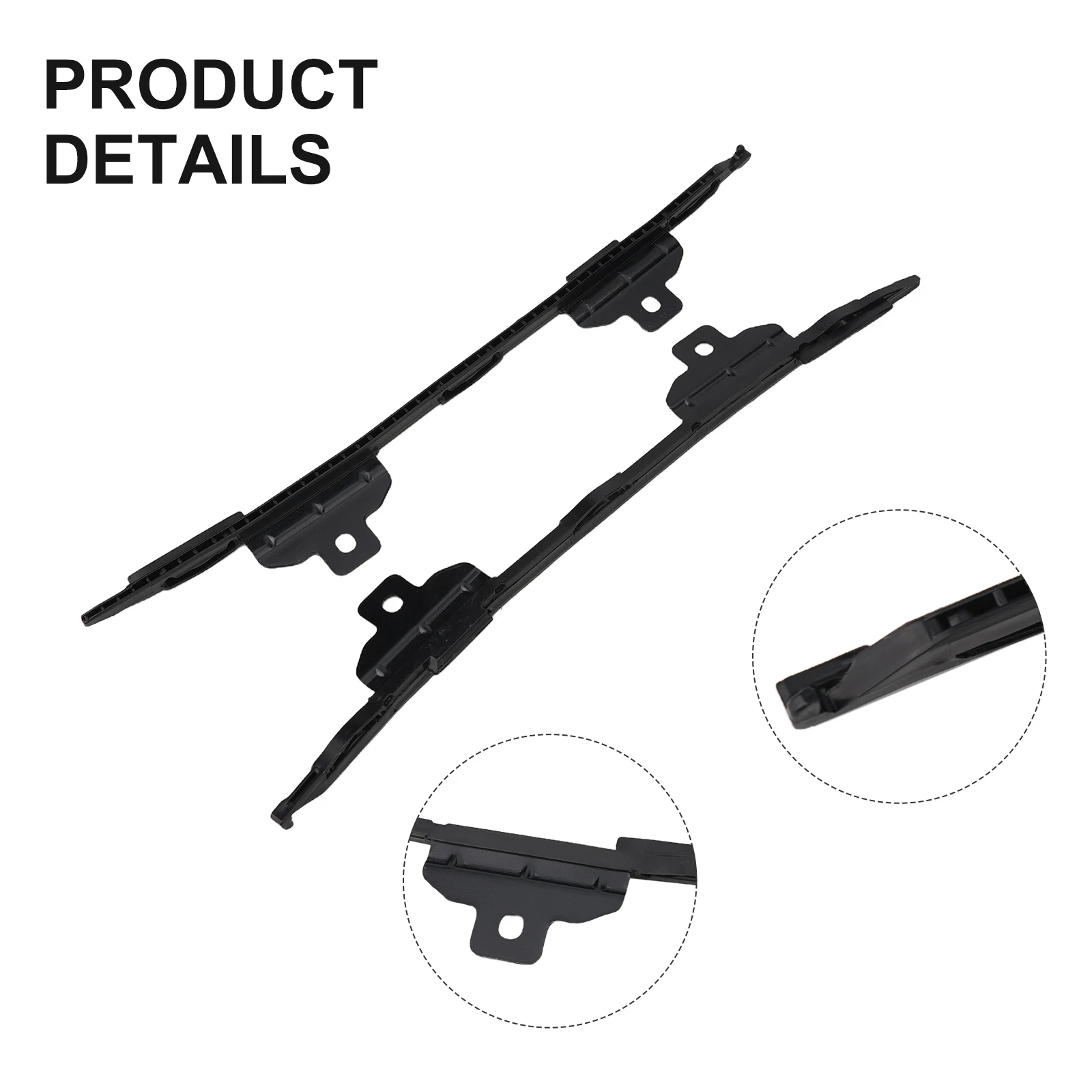Brand New High Precision High Quality Useful Rail Sliding Bracket Plastic Tool Waterproof 2Pcs 54102993888 Black