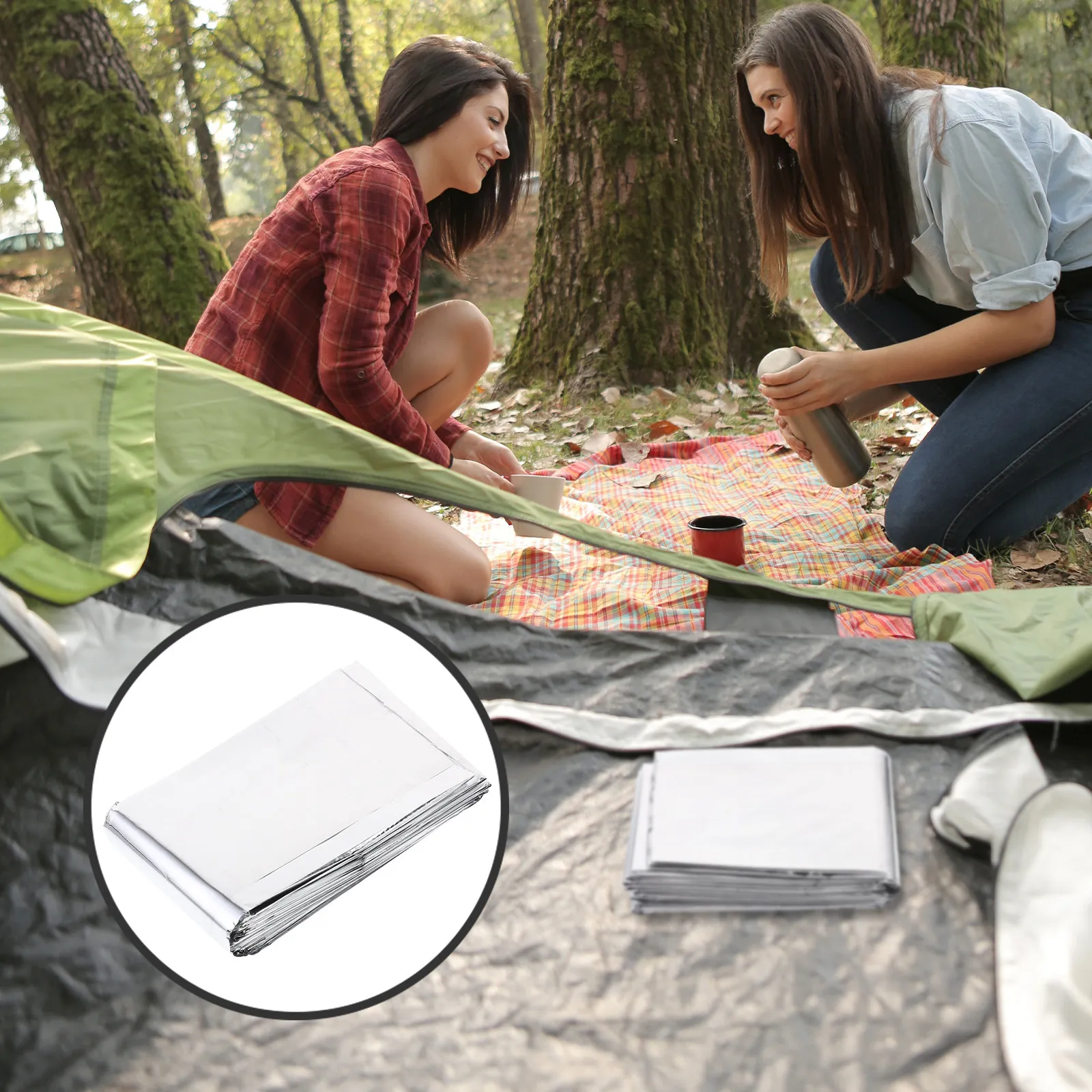 

2Pcs Emergency Outdoor Survival Warm Blanket Foldable 210130Cm Waterproof Reflective Thermal Film for Exploration First