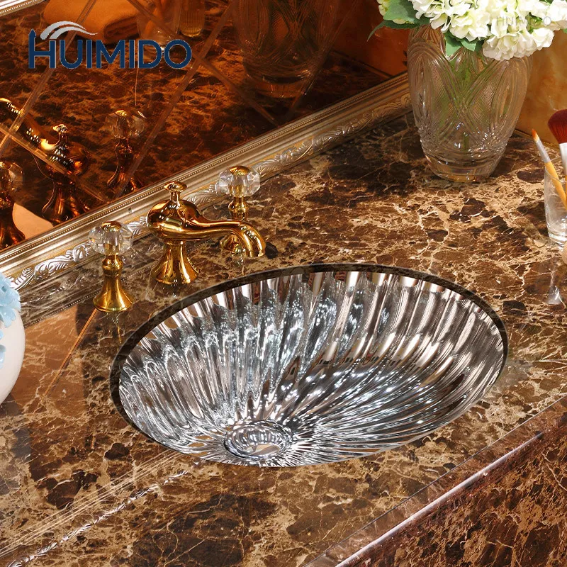 Nordic Industrial Wind Undercounter Basin Ceramic Silver Washbasin Embedded Washbasin Undercounter Washbasin