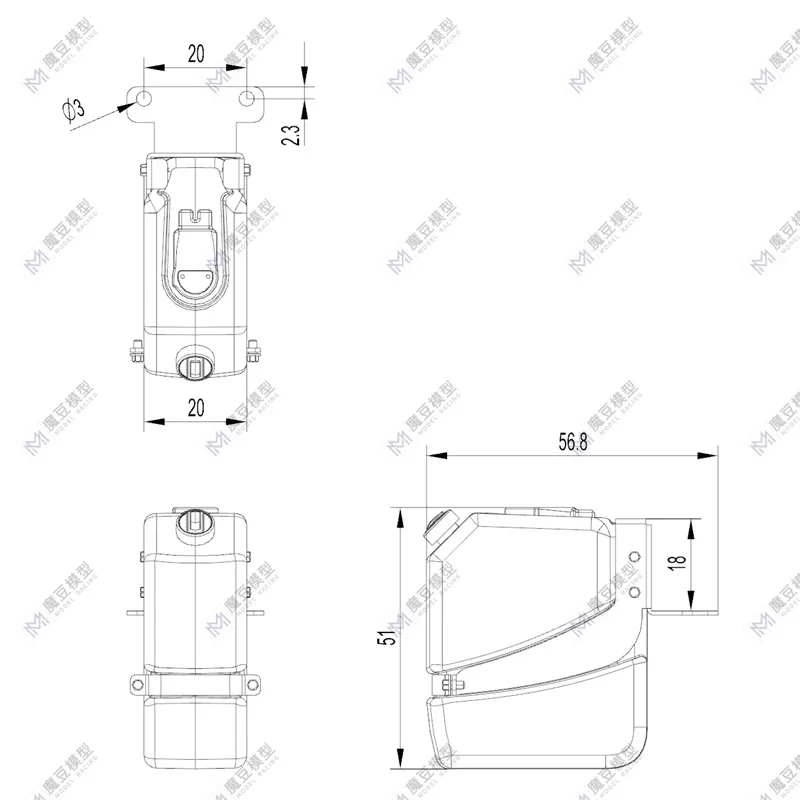 1/14 สำหรับรถบรรทุกส่งยูเรียแบบจำลองเฉพาะของ Scania รถดัมพ์วิศวกรรม อุปกรณ์เสริม DIY รุ่น Magic Bean