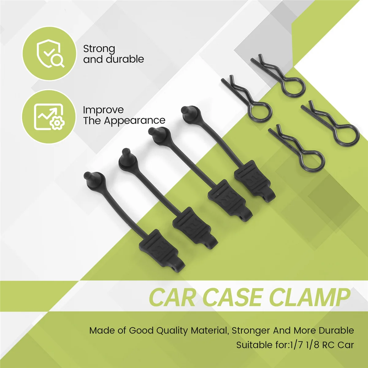 

ABFK 4 шт. резиновый зажим для корпуса, фиксированная пряжка, замок AR 390178 Для 1/7 1/8 ARRMA Mojave Limitless Typhon Kraton RC Car