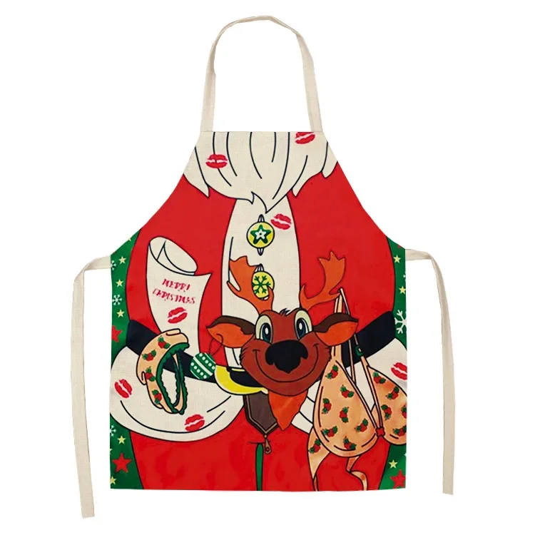 Christmas Decorations for Home 1 Pcs Santa Claus Christmas Apron Xmas Decor Santa Claus New Year Cristmas Gift 55x68cm