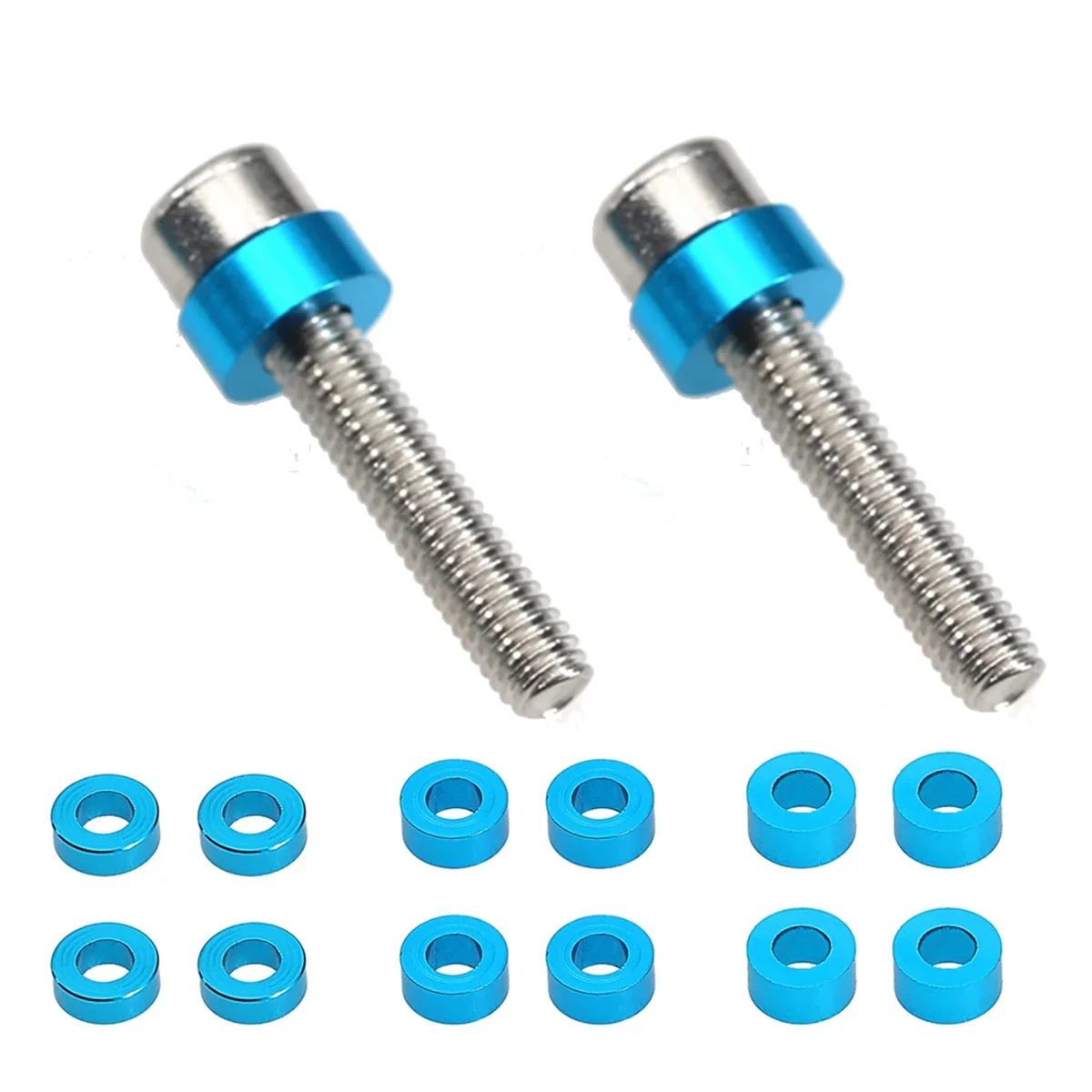 24Pcs M3 Screw Spacer Set 3mm Screws Flat Gasket Washer Spacer for TAMIYA 53539 TT02 TT01 XV01 XV02 RC Car