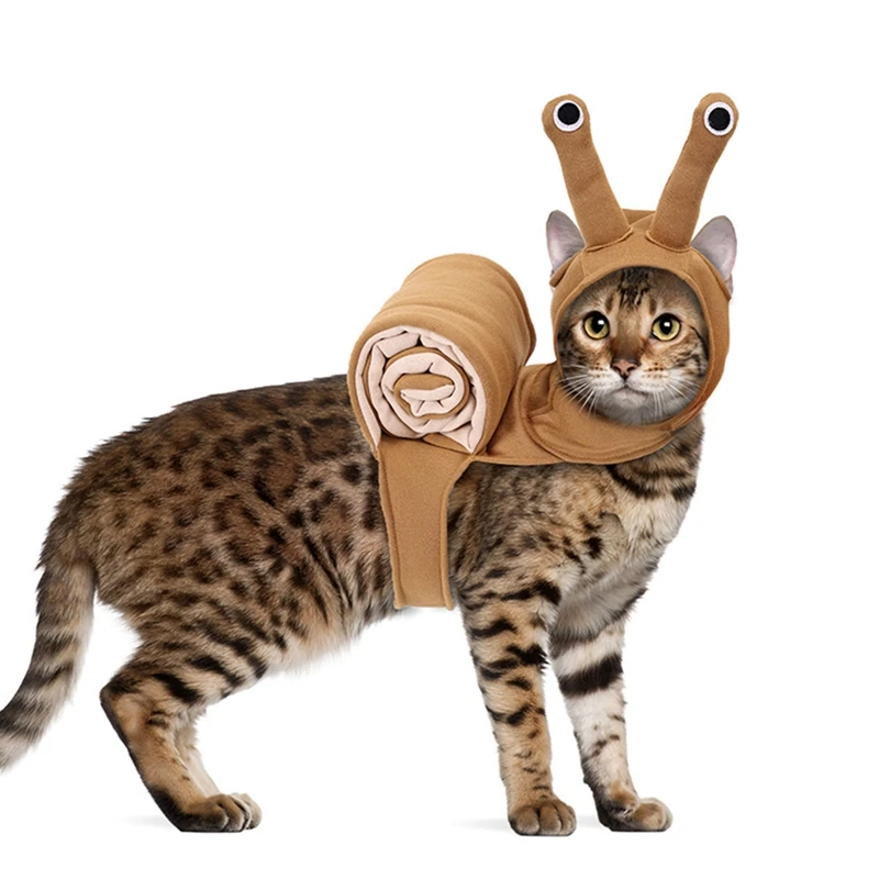 Dog Halloween Costume Pet Cute Snail Hooded Vest Cosplay Clothes Outfit for Cat Party Decoration Supplies