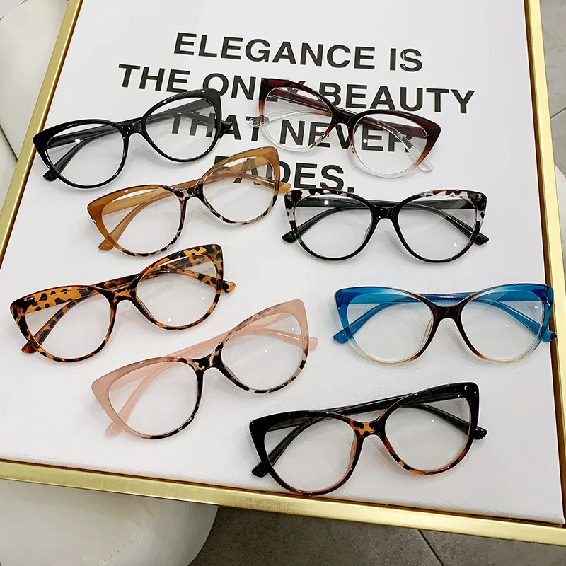 Fashion Cat Eye Frame Transparent Computer Glasses Women Men Anti Blue Light Vision Care Optical Spectacle