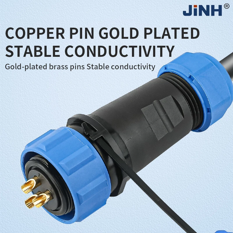 IP68 Waterproof connector  Aviation Plug Male Female Socket Set Back SP17/21 Nut Docking Electric Panel Install