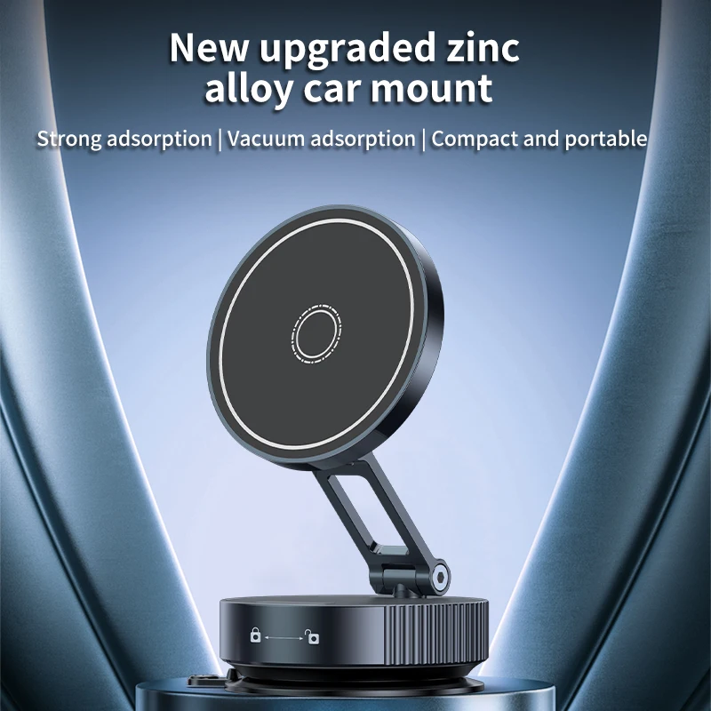 

Вакуумная присоска, автомобильная подставка, сильный магнитный автомобильный держатель для мобильного телефона 360° ° Складной круглый кронштейн для крепления телефона