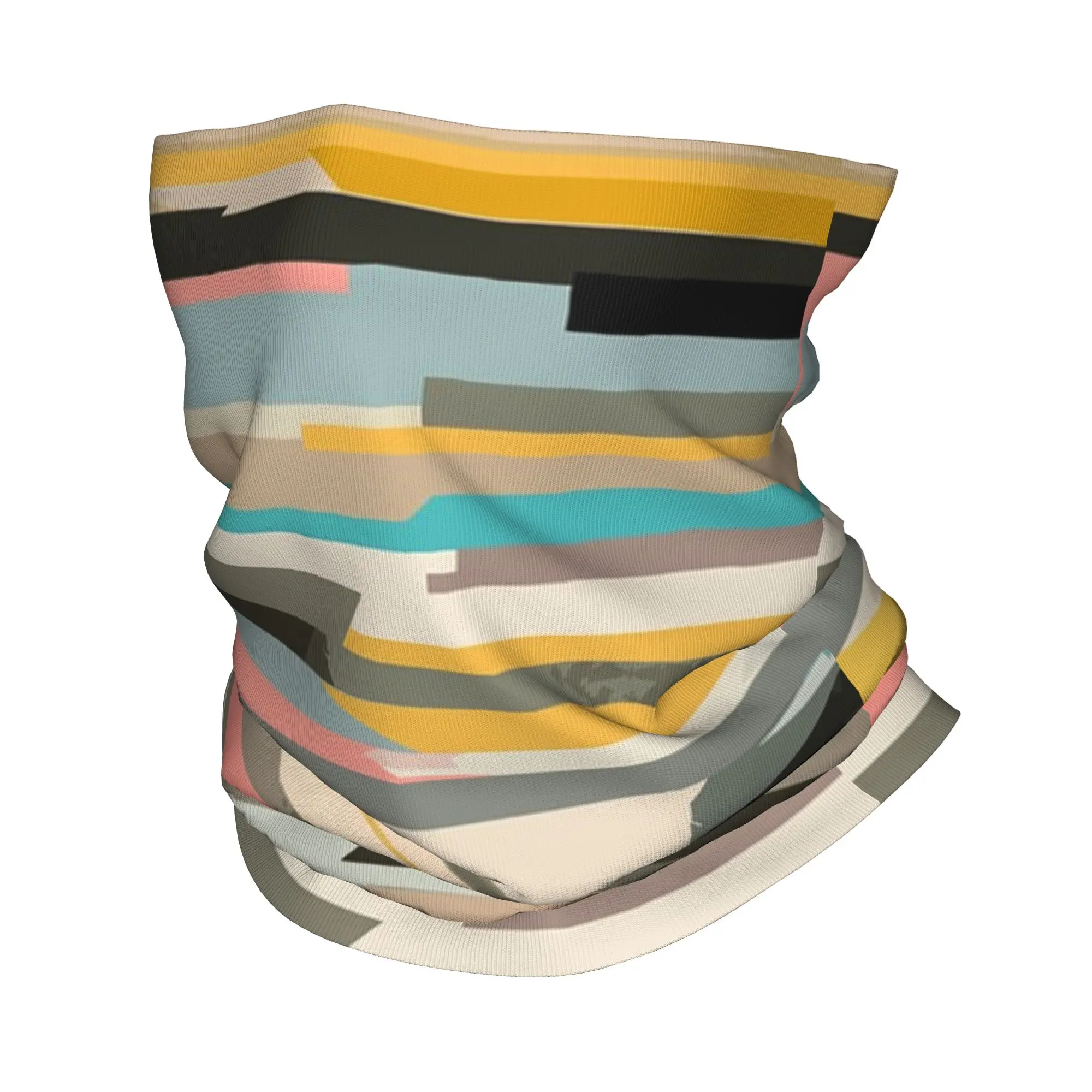 

Этнический скандинавский узорчатый шарф-бандана с горизонтальными случайными полосами, накидка на шею, головной убор для мужчин и женщин, для езды на велосипеде, для взрослых