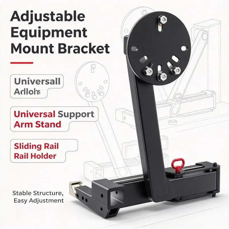 Heavy Duty Offroad Spare Tire Mount, Hitch Mount Carrier Bracket For SUV Truck, Quick Release Secure Installation