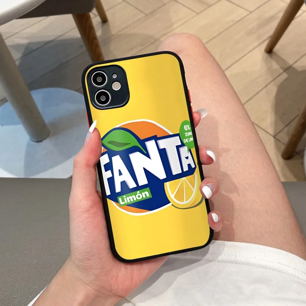 F-FantaS Drinks Grape Orange Phone Case For iPhone 14 X XR XS 7 8 Plus 11 12 13 pro MAX 13mini Matte Shockproof Case