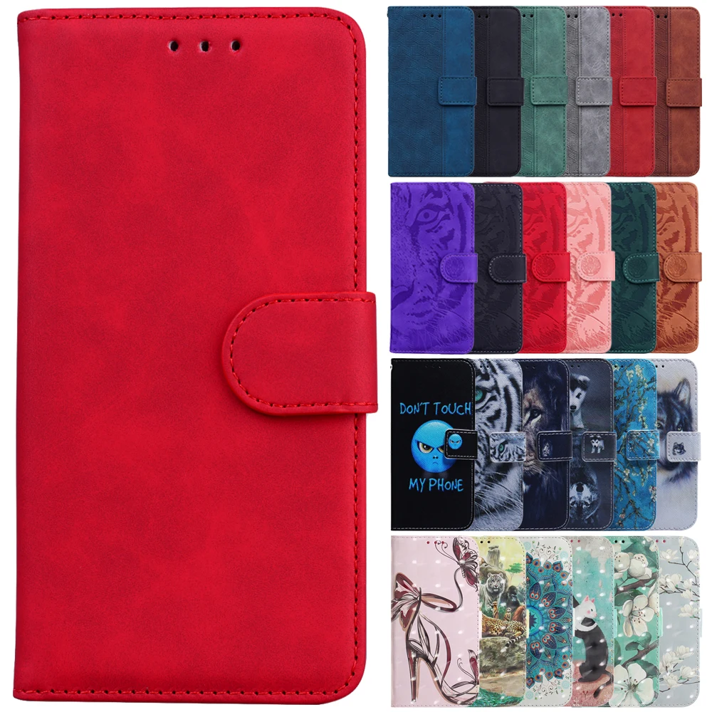 For OPPO Reno 11F Case Solid Color Printed Leather Flip Phone Case for Oppo Reno11F CPH2603 Cover Reno11 CPH2599 Card Slots Etui