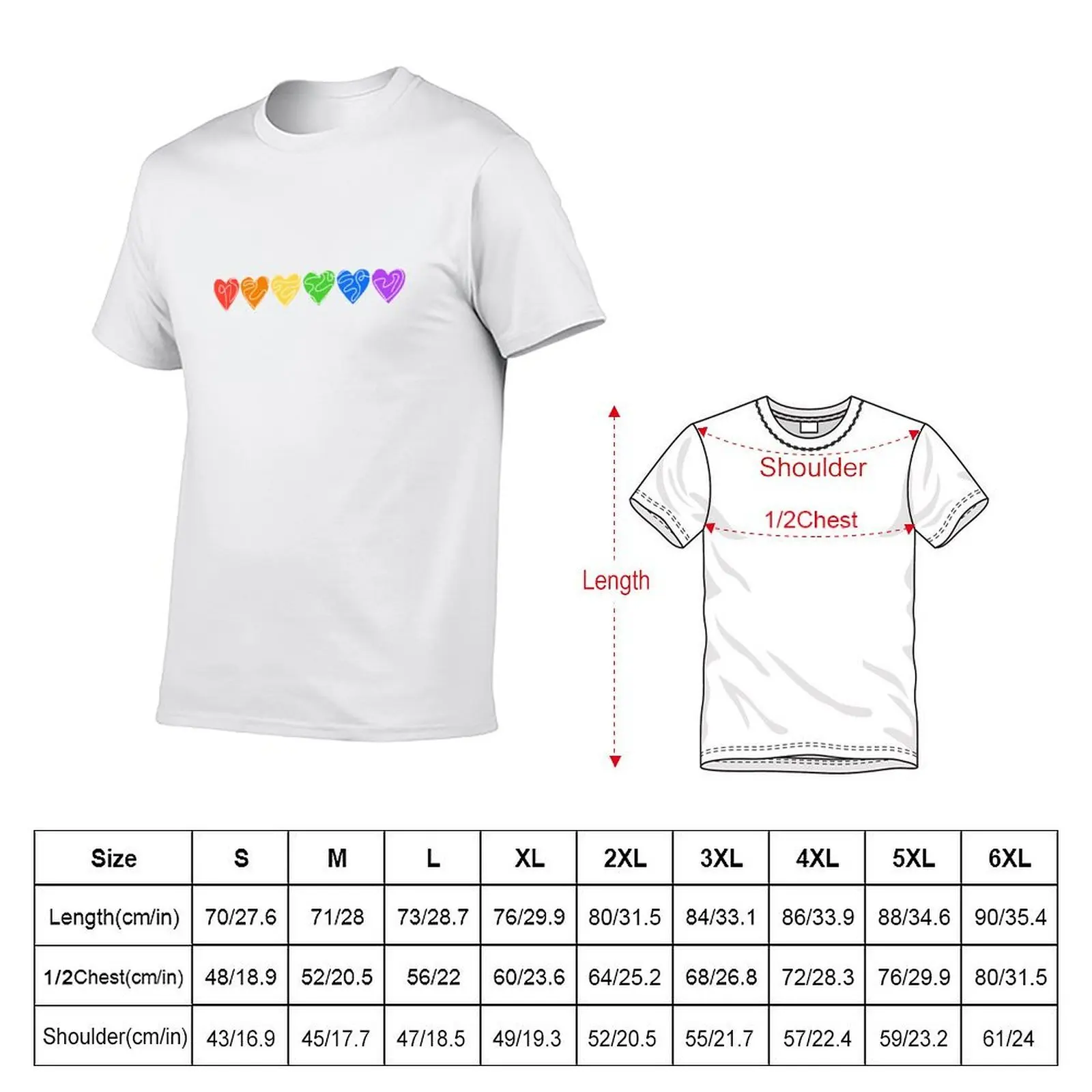 Pride Hearts T-Shirt topping vintage t shirts mens t shirts casual stylish