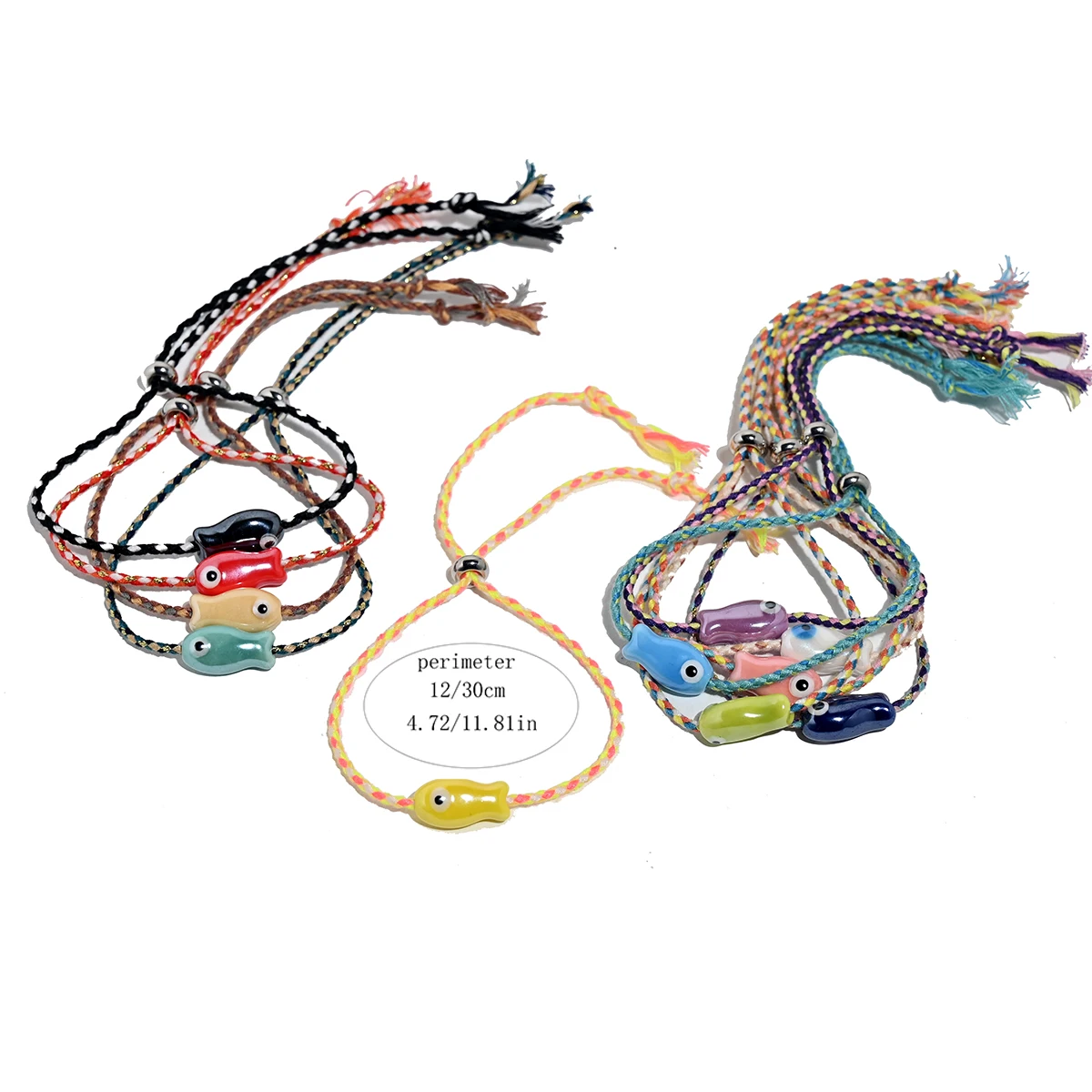 Trendy Multicolored Pull - String Ceramic Fish Bracelet Jewelry Women: Bohemian Style, Ideal for Wrist and Ankle image 2