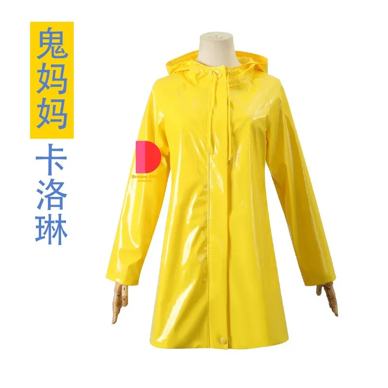 2025 12 أزياء تنكرية من كورالاين السر مع فستان سترة بقلنسوة ويبي لوفات ومعطف واق من المطر بدلة الهالوين الجديدة أ #3