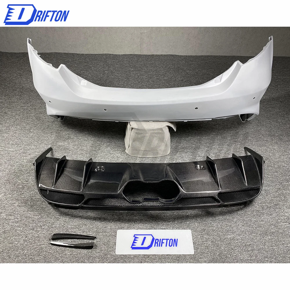

[free ship] GTAM Style Partial Carbon Fiber Rear Bumper For Alfa Romeo Giulia BodyKit koshi body kit 2016 2017 2018 2019 2020