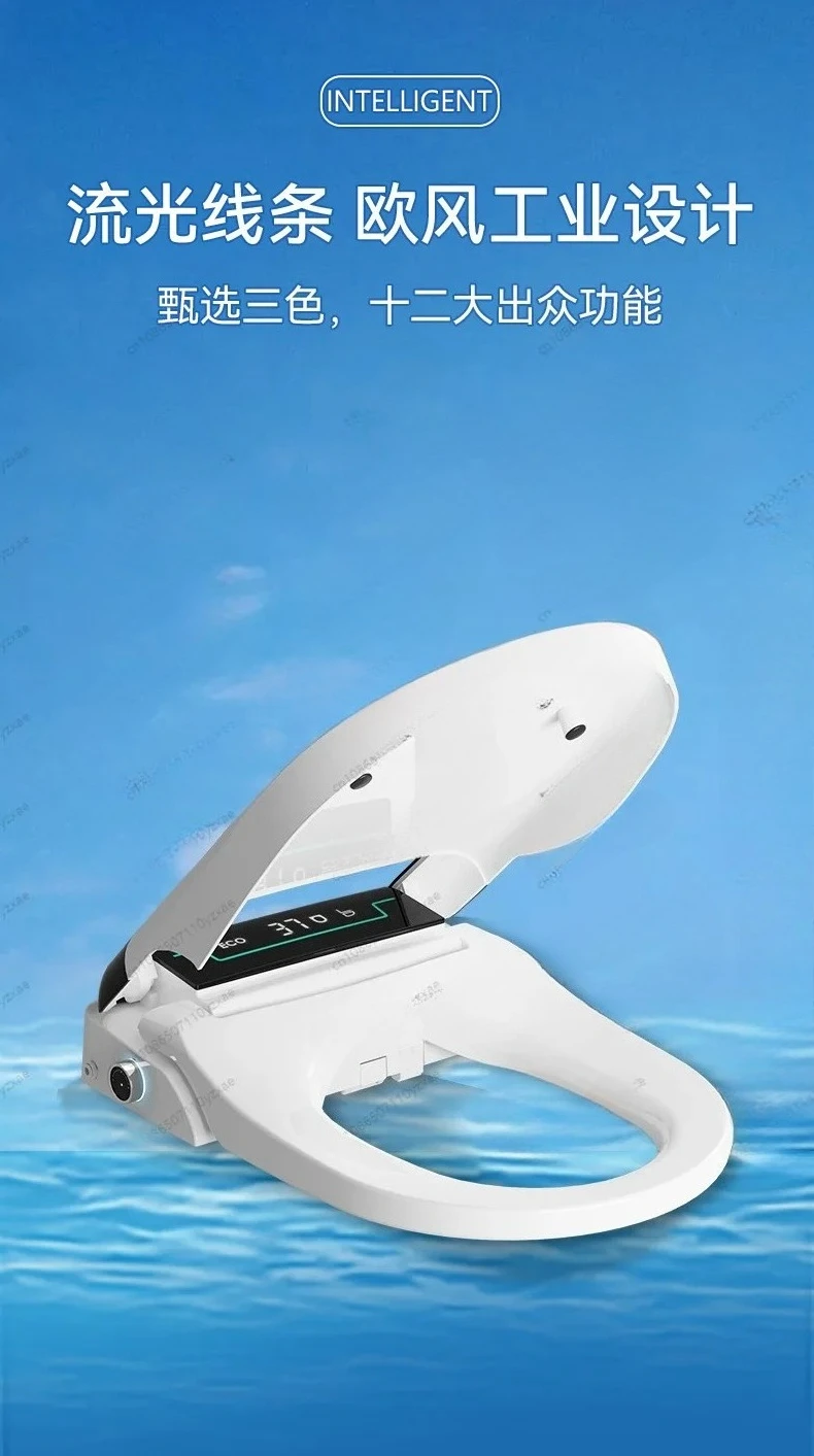 Home Use Constant Warm Toilet Seat, Multi-Level Heat Settings & Energy Saving, Soft Close PP Cover, Plug and Play Installation