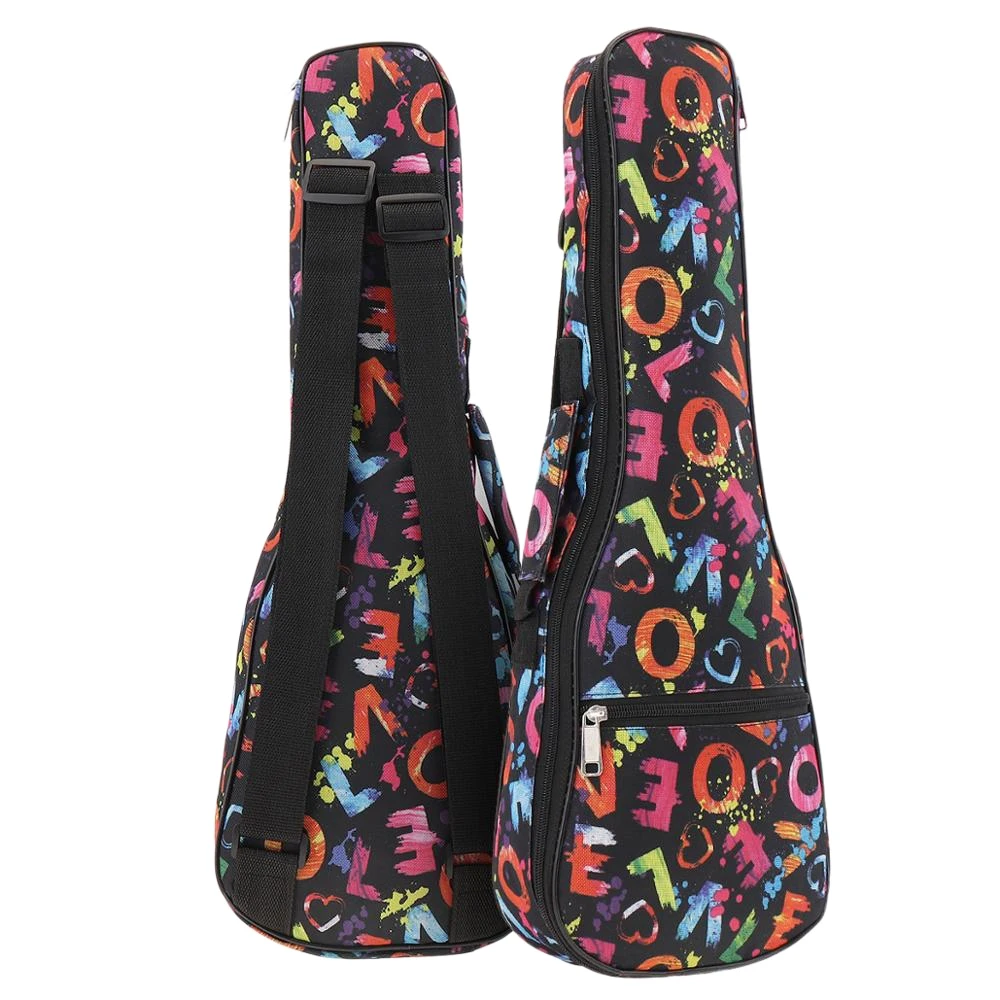 21 Inch Portable Ukulele Bag 10mm Sponge Soft Case Gig Ukulele Mini Guitar Waterproof Backpack,Multicolor C