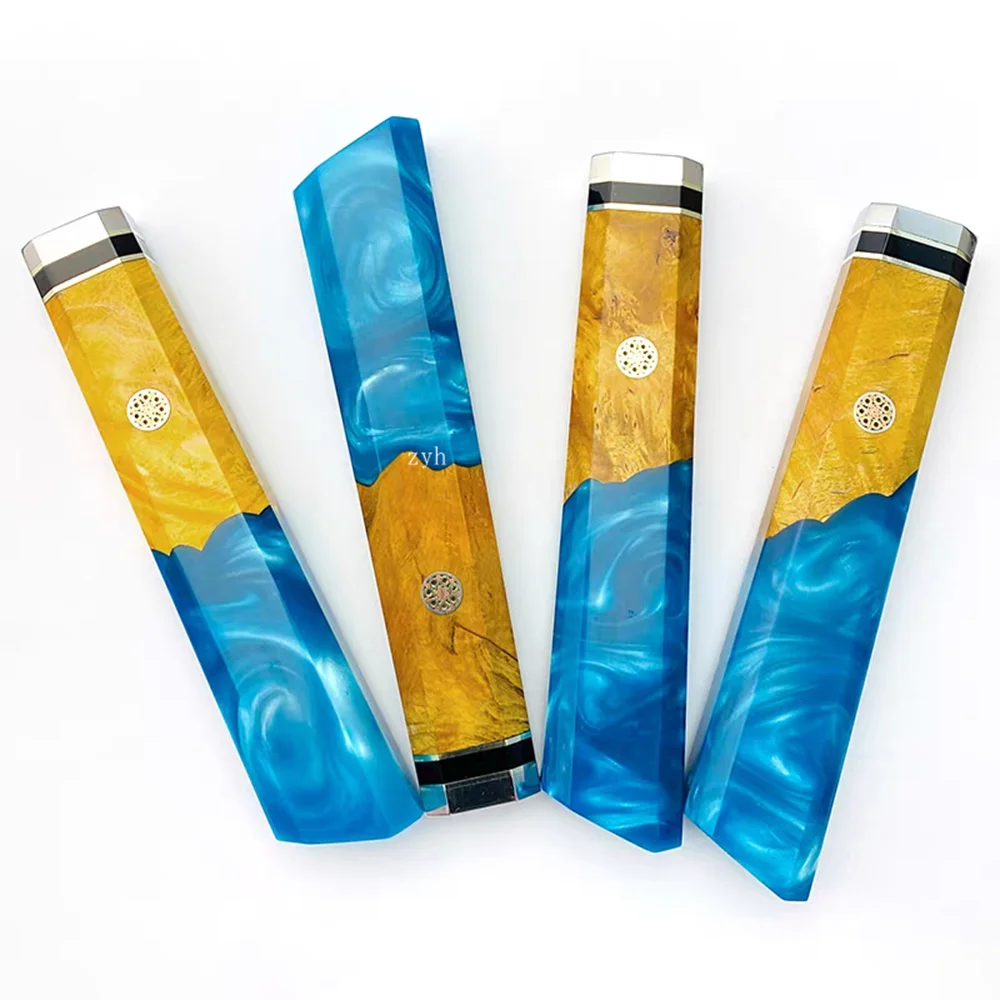 

Japanese Kitchen Knife Octagonal Handle Lump Wood Knife Handle Fish Raw Stainless Steel + Resin Knife Handle