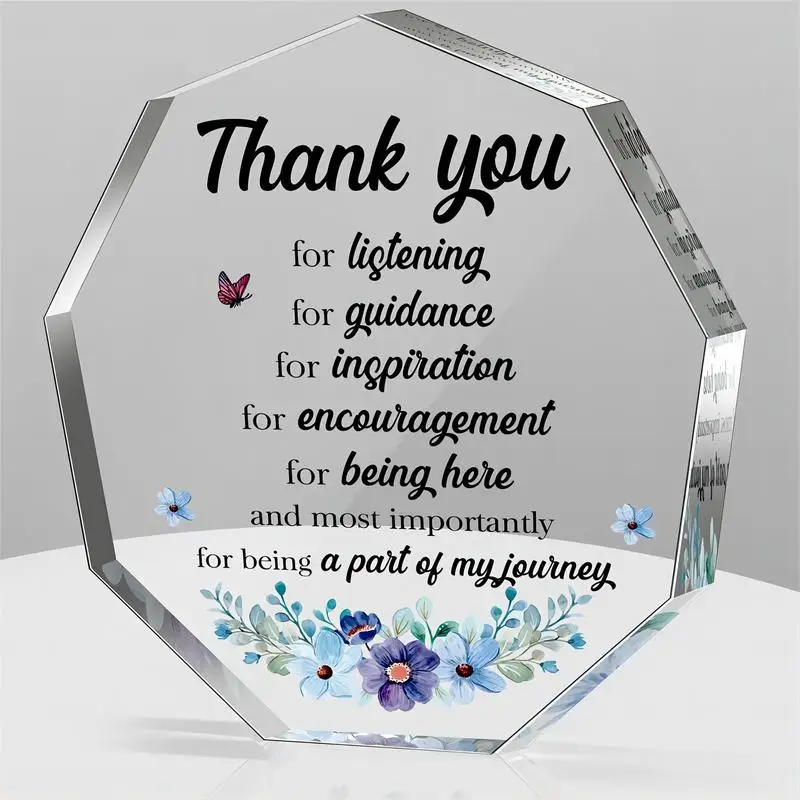 Acrylic Thank You Gifts for Women Men - Decorative Signs Plaques for Coworker Leaving Job, Farewell, Goodbye, Appreciation