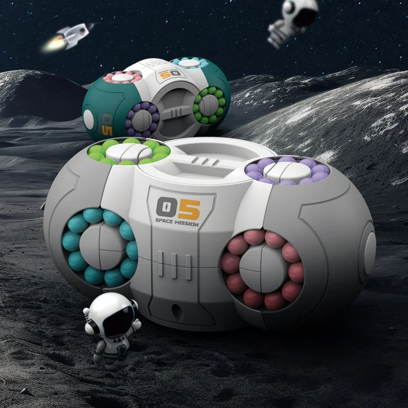 Enfants huit faces Rotation doigt haricots magiques Spin Gyro Antistress doigt cubes perle décompression Puzzles jeu jouets cadeaux