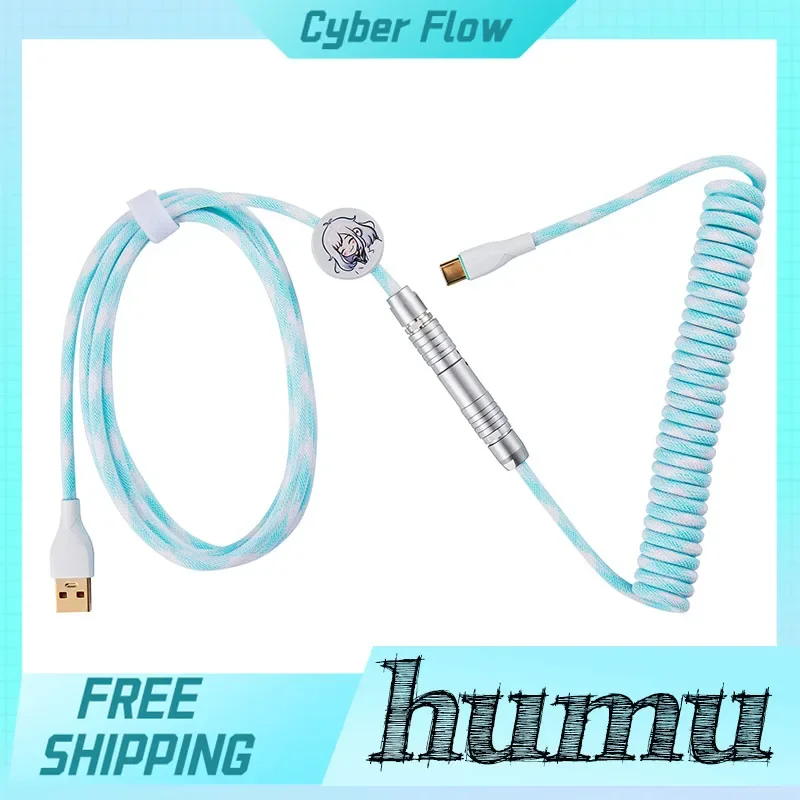 

Humu Keyboard Cable Coiled Type-C Data Line With Winder Cable Rod Coil Decorative Rod For Mechanical Keyboard Hm66 Custom Gifts