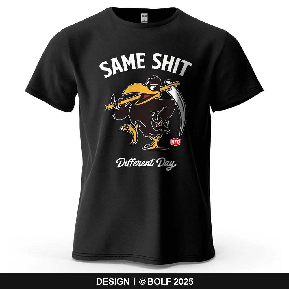 Faux tenant l'oiseau sarcastique imprimé T-Shirt homme 100% coton surdimensionné rue graphique t-shirts pour femmes t-shirts décontracté Streetwear