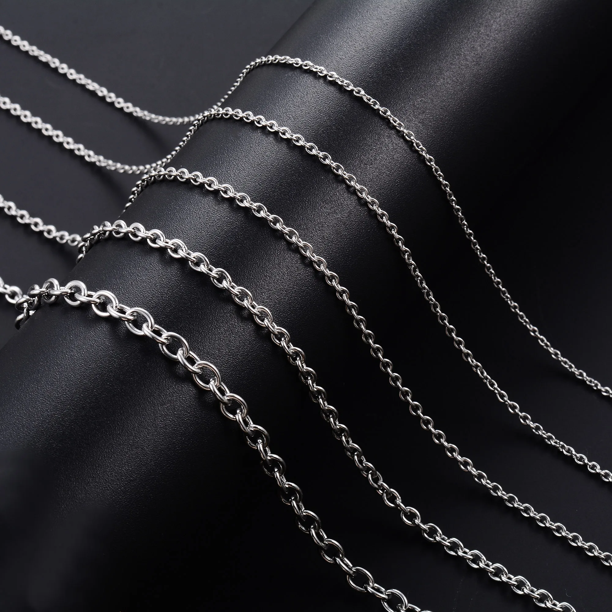 Minimalist Stainless Steel Rolo Necklace Neck Link O Chain for Men Women Basic Silver Color Choker Metal Jewelry Accessories