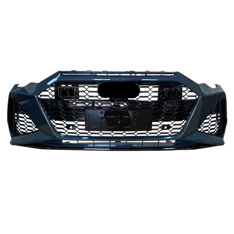 High Quality Auto Body Kit for  A6 C8 Upgrade to RS6 1:1 Front Bumper with Honeycomb Grille PP Material 2019-2020