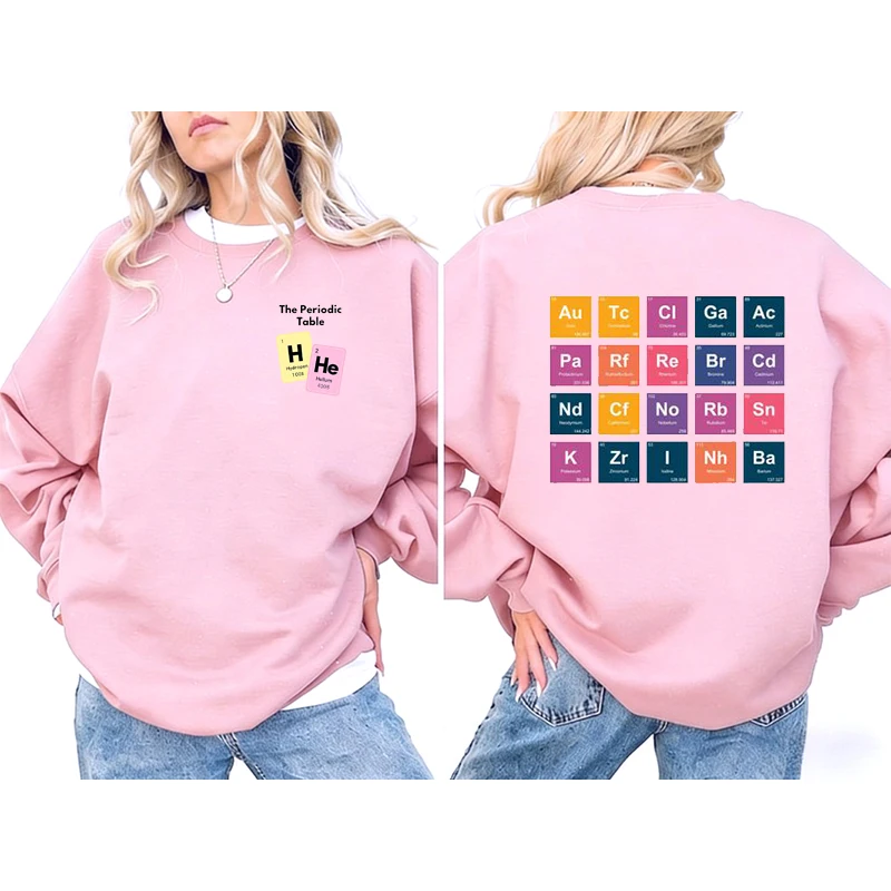 Sudadera con capucha gráfica de la tabla periódica de los elementos, suéter de tabla periódica, jersey para mujer, sudadera para mujer, Sudadera con capucha para mujer