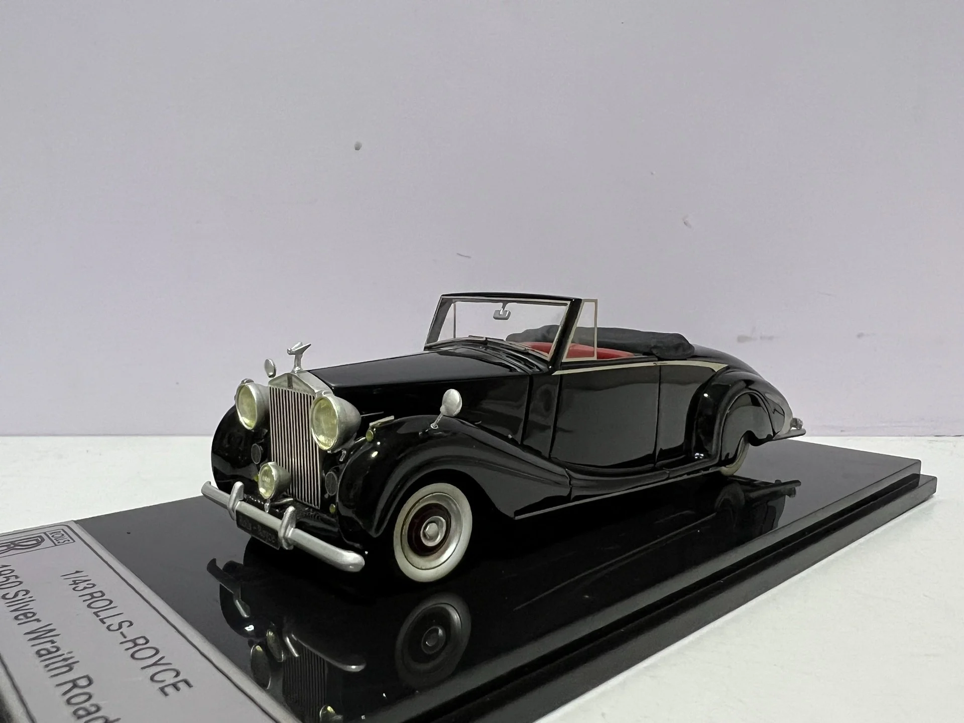 Diecast 1/43 Schaal Rolls-Royce 1950 Zilveren Convertible Hars Automodel Collectible Toy Gift Souvenir Display Ornament