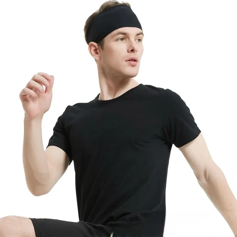 Elastisches, breites Sport-Stirnband für Yoga/Fitnessstudio/Laufen – schweißableitender, dehnbarer Turban-Kopfwickel, mehrere Farben erhältlich – Detail 2