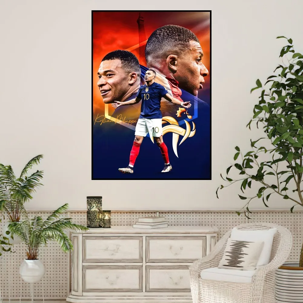 Football Cool-M-Mbappe Superstar Poster Prints Wall Sticker Painting Bedroom Living Room Decoration Office Home Self Adhesive