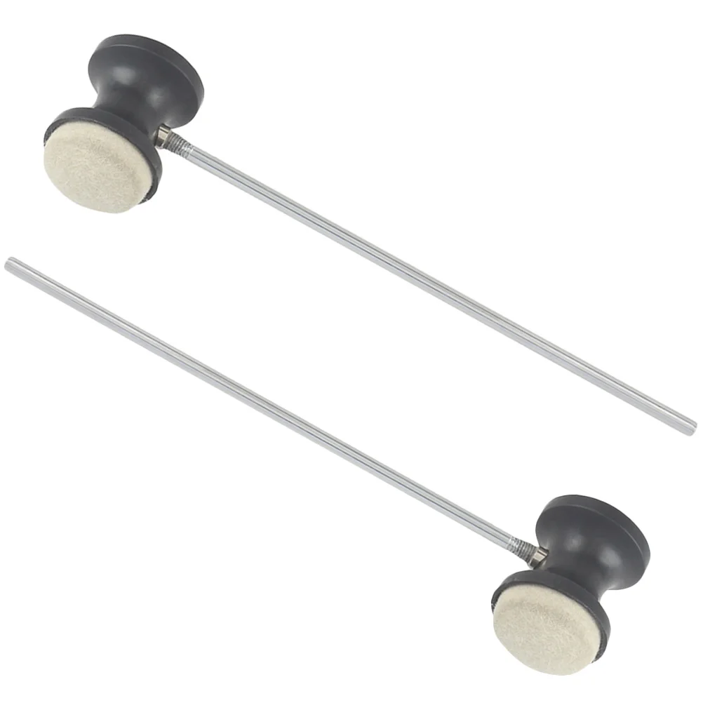 

2Pcs Jazz Drum Pedal Hammer Felt Replacement Durable Stainless Steel Shaft Drum Kick Percussion Instrument Part Accessories