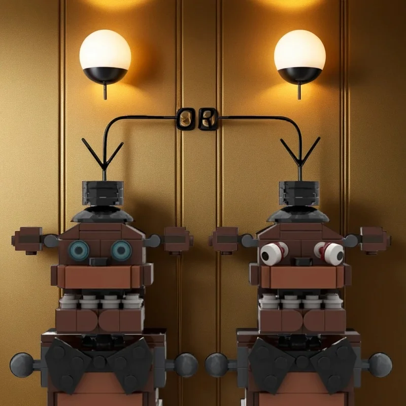 421 деталь MOC: Конструктор «Пять ночей с Фредди Фазбером» — модель для сборки, аксессуары для видеоигр, коллекционная модель, подарок для фанатов