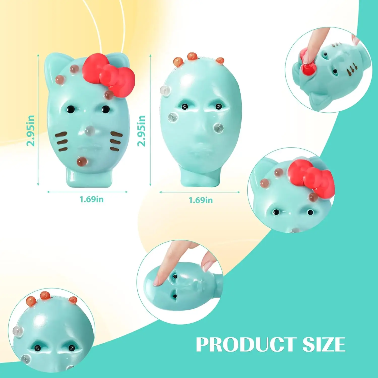 Pimple Popping Fidget Toy,Pimple Popper Squishy Face with Filler Tools Novelty StressRelief Toy Reusable Self-Filling for Adults
