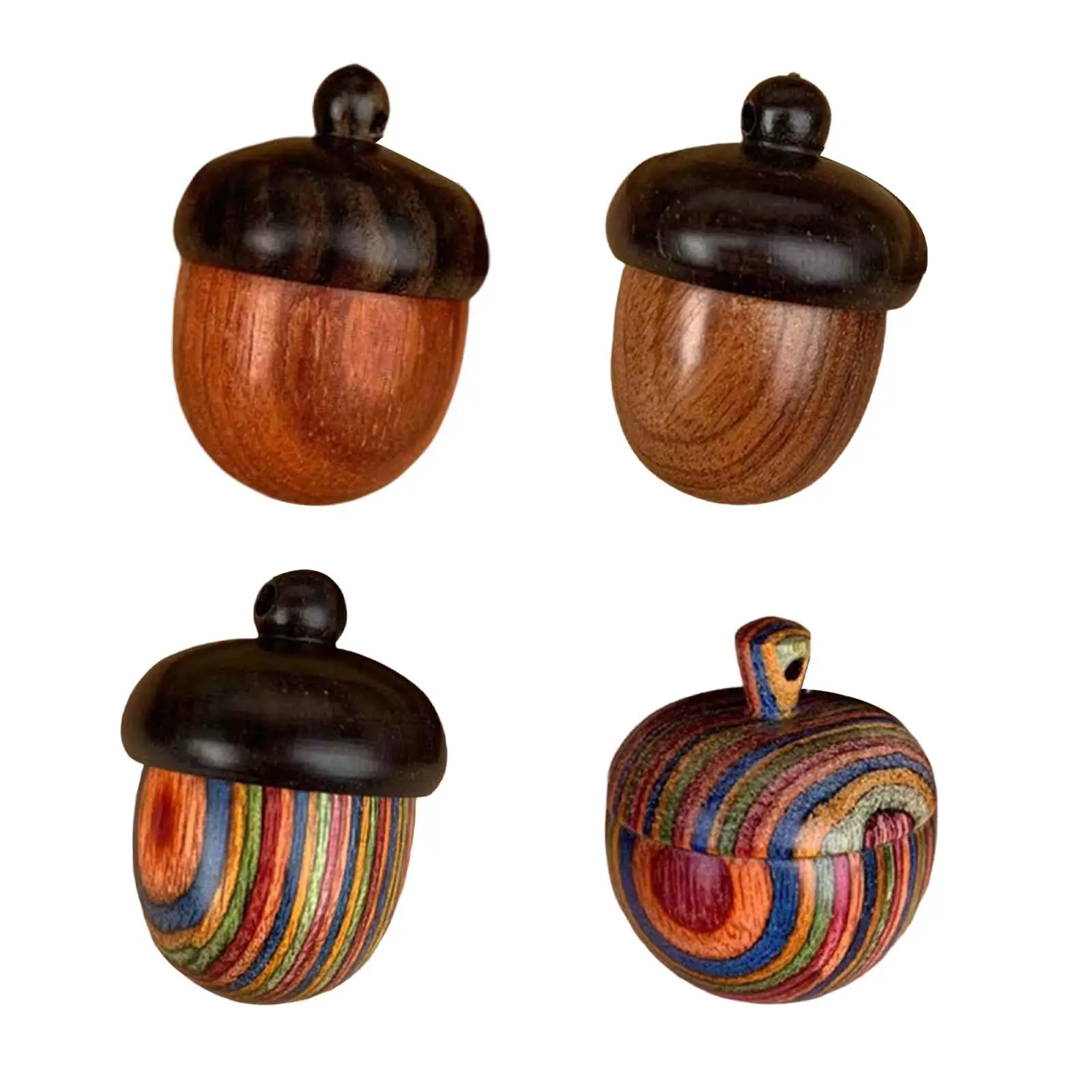 Wooden Acorn Pendant Key Rings Natural Crafts Charms Unique Vintage Accessories Screwable Acorn Charms Pendant for Bracelets Men