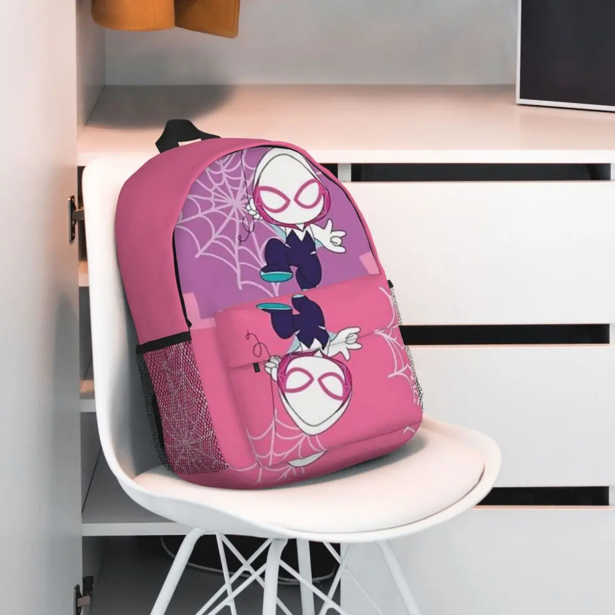 Simpatico Spider Ghost Gwen Zaino impermeabile ad alta capacità di nuova moda Borsa per libri scolastici per laptop per ragazze e ragazzi alla moda