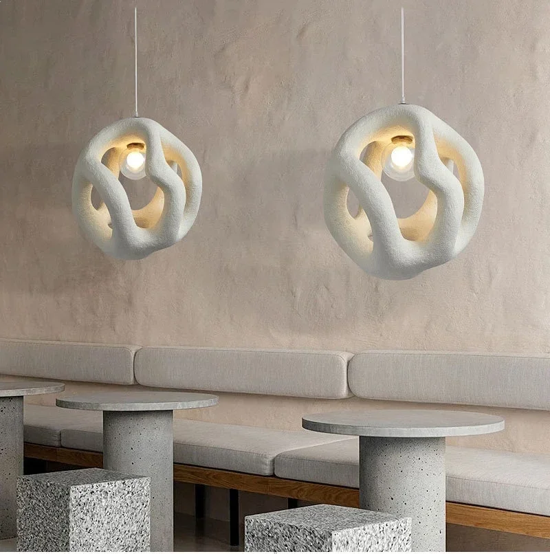 Wabi-Sabi nowa styl projektowania lampa wisząca restauracja wystrój domu sypialnia jadalnia żywica wysokiej jakości wiszące oprawy oświetleniowe LED