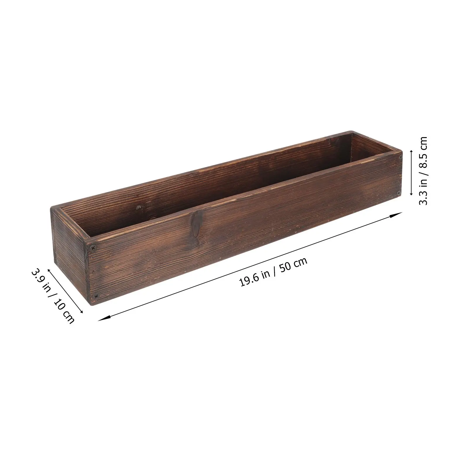 Succulent Wooden Box Carbonized Wood Flower Box Indoor And Outdoor Balcony Planting Box Pot Antiseptic Wood Flower Pot Plant