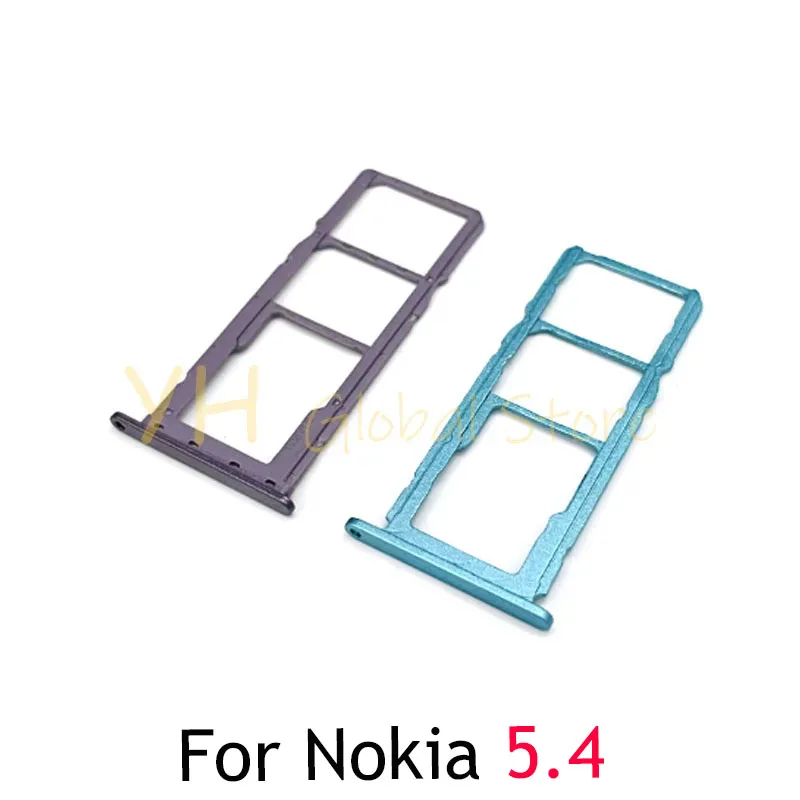 Cartão Sim Slot Tray Holder para Nokia, Soquete do Leitor de Cartão, Peças de Reparo, 5.2, 5.3, 5.4