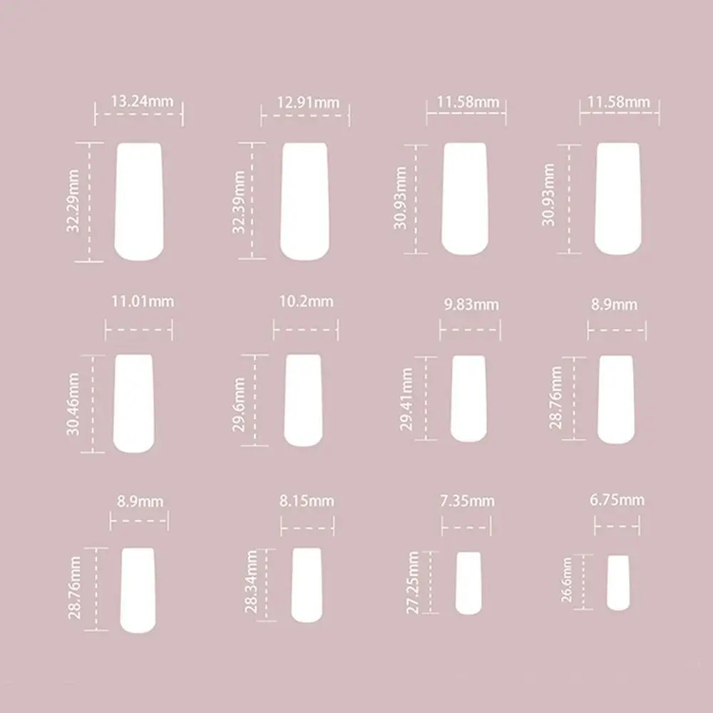 أزياء الأظافر الطويلة كاذبة الفرنسية الأزرق الأرجواني التدرج الأظافر وهمية ربطة القوس فيونكة غطاء كامل مسمار نصائح DIY #5