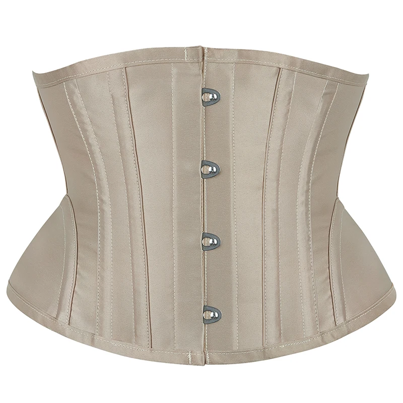 

Beige Black Underbust Corset Short Torso Korset Cupless Bustier Hourglass Curve Shaper Slimming Waist Trainer