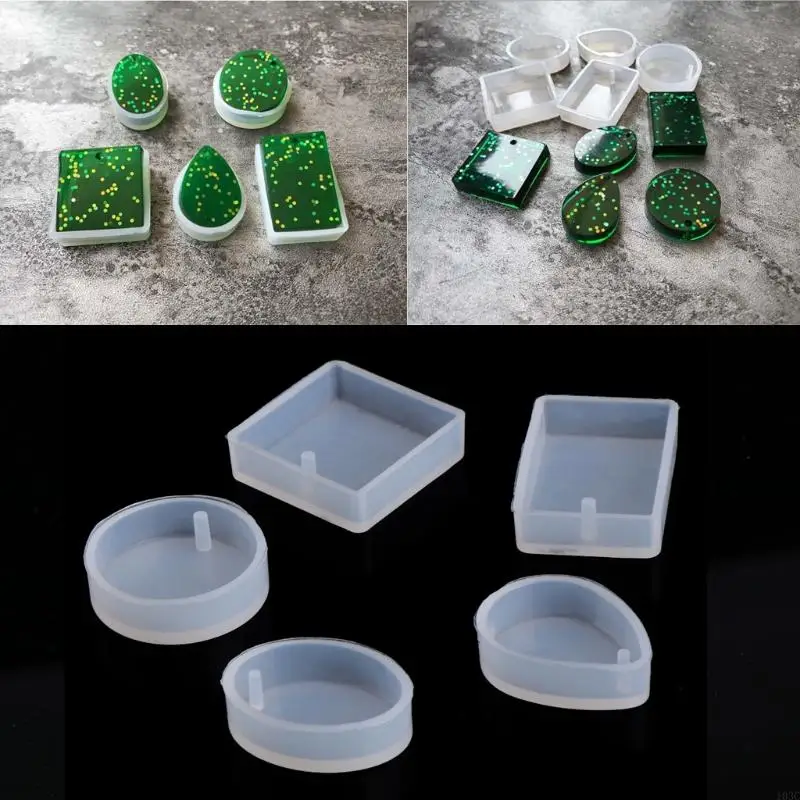 Orecchini rotondi geometrici 103c in silicone cristallo epossidico pendenti decorativi stampo