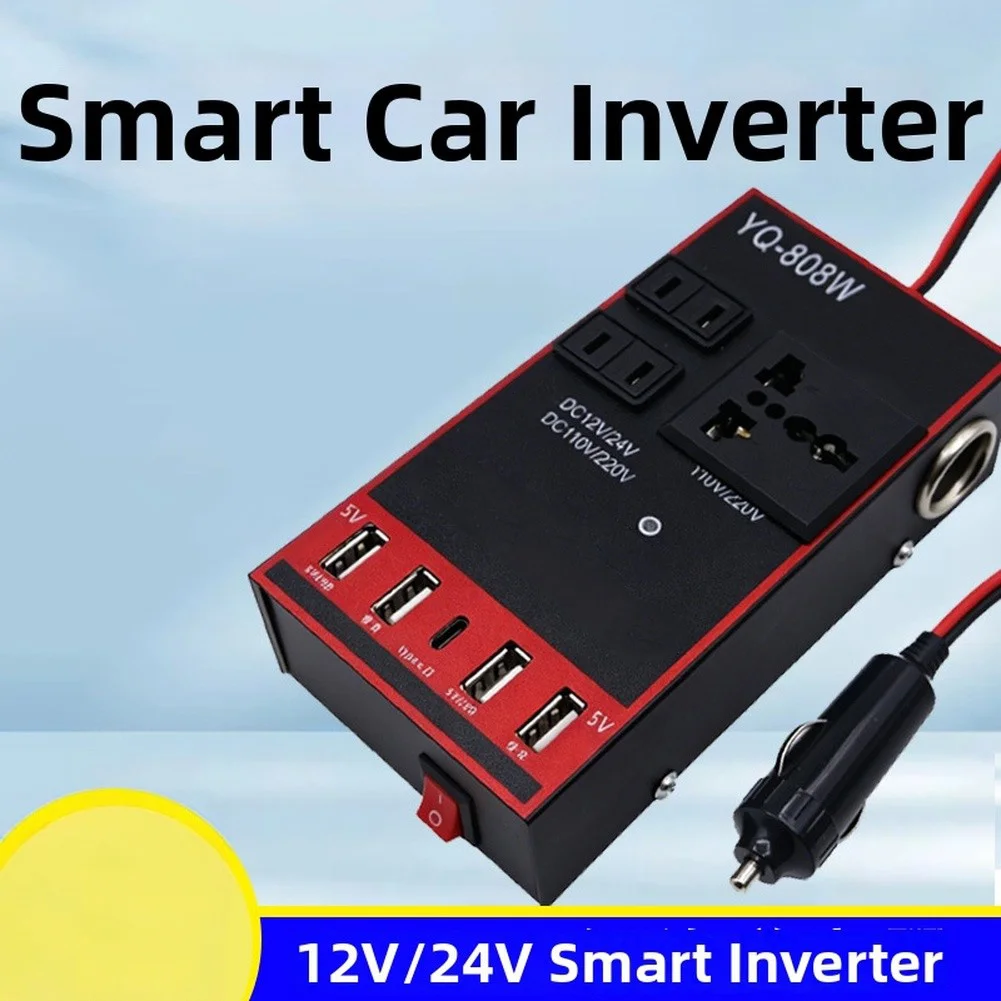 Smart 12V24V To 110V220V Car For Inverter With USB Fast Charging Safety Features Hand Tool Power Tool Accessories