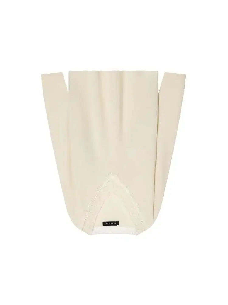 

HH Women's 2026 Spring Two Colors V Collar Long Sleeves Wool Blend Lace Knitting Pullover Commuting Leisure Comfortable Tops