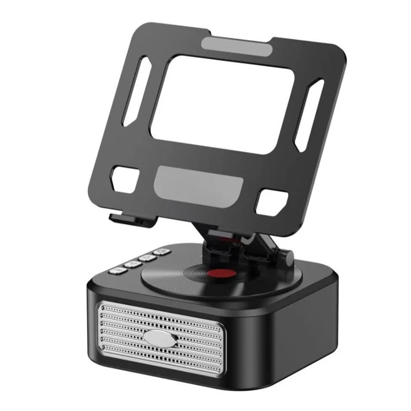 

3-In-1 Foldable Tablet Stand With Wireless Bluetooth Speaker Table Smartphone Mount Speaker For Home Kitchens And Desk