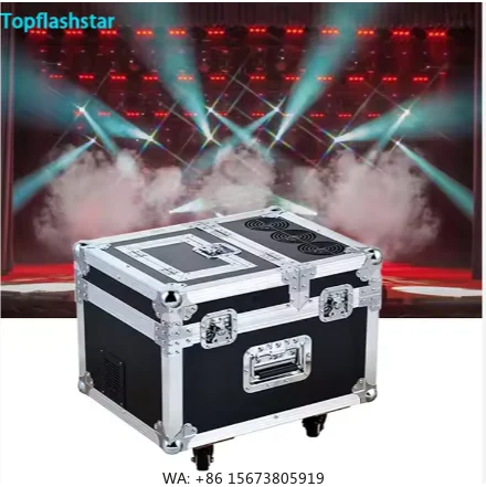 

Генератор тумана 600 Вт с двумя соплами для декораций на вечеринках, для диджеев, свадеб, двухголовочный генератор дыма с кейсом для транспортировки